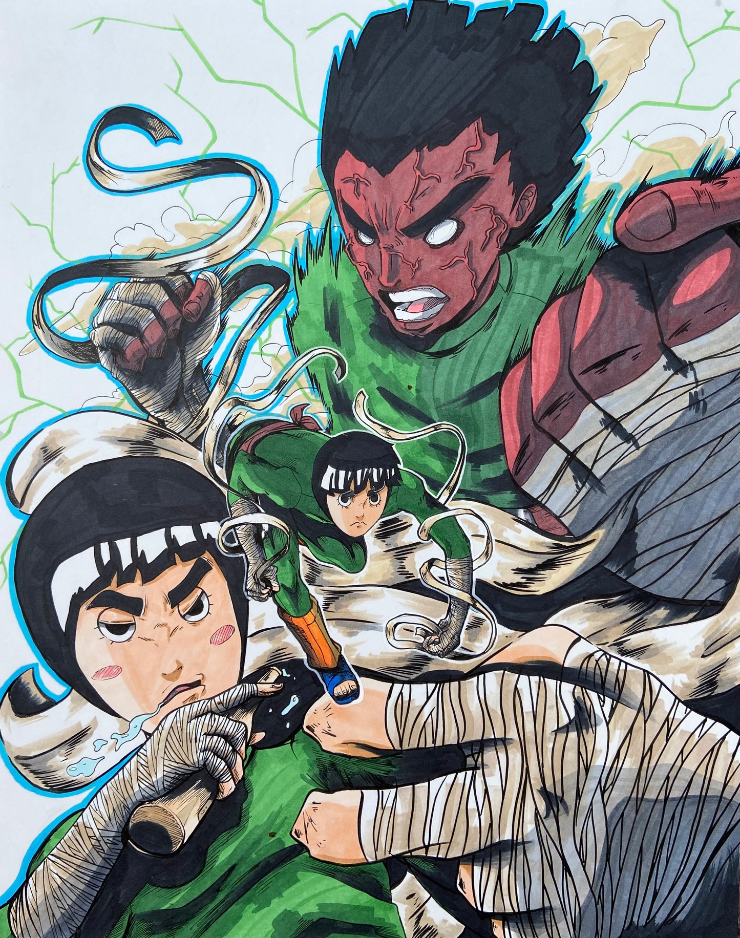 Rock lee sketch JordanDuellArt
