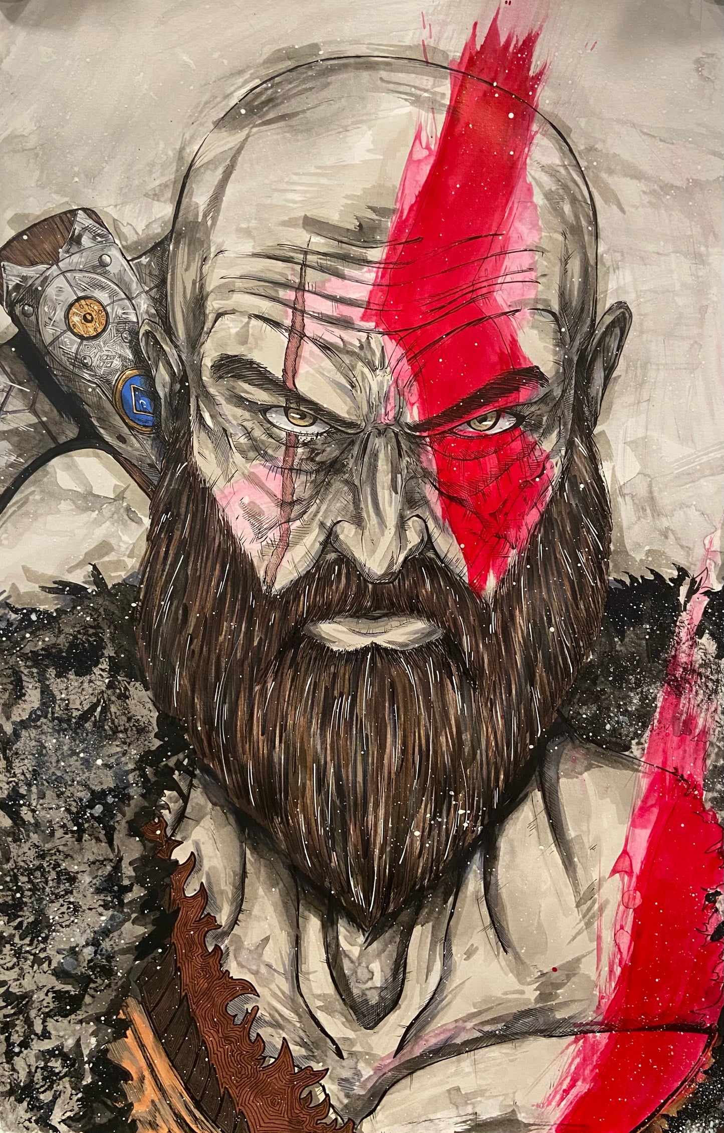 Kratos sketch JordanDuellArt