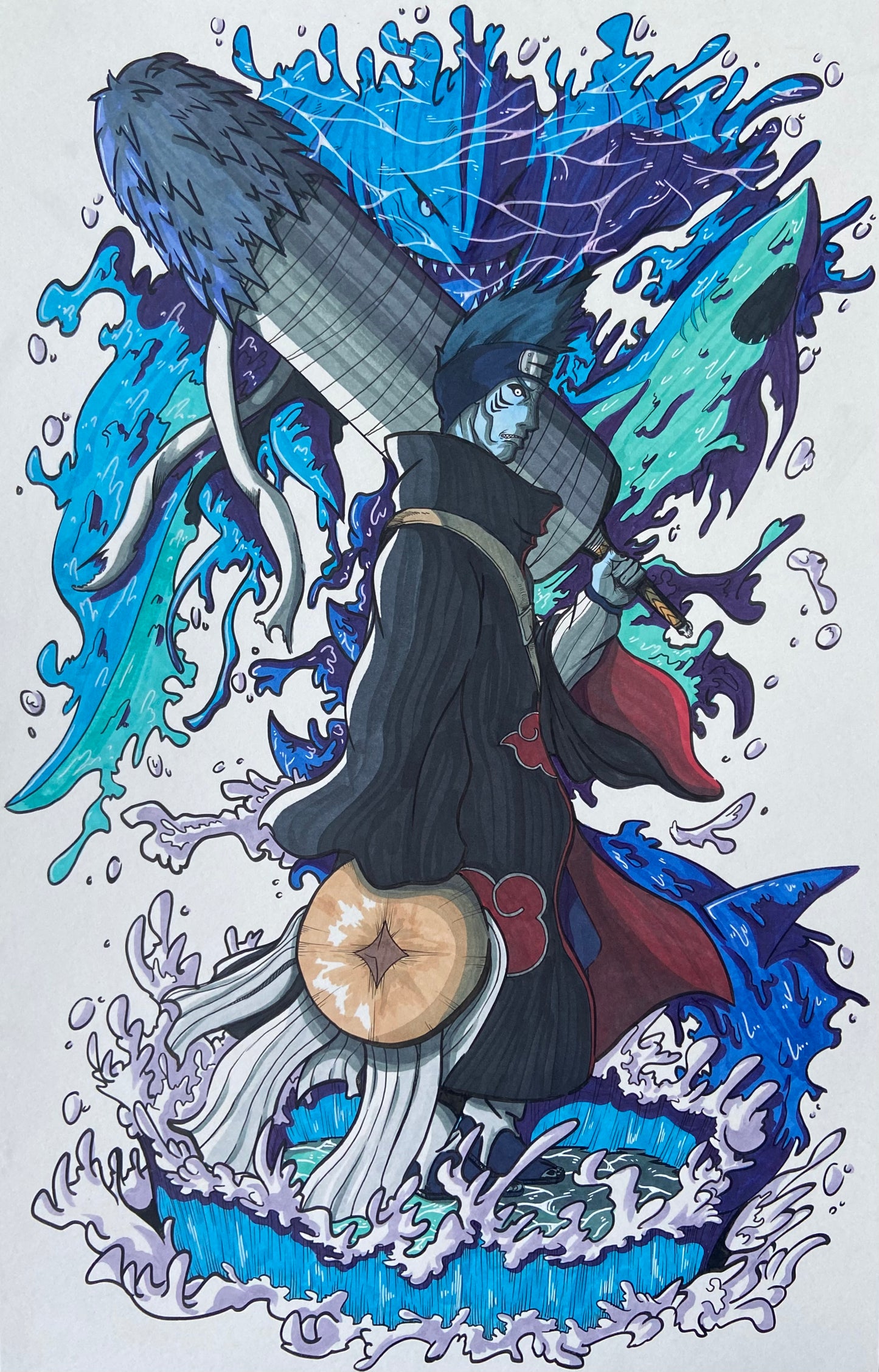 Kisame sketch JordanDuellArt