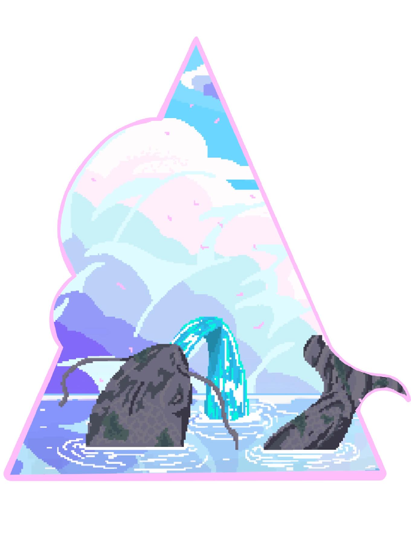 cloudy waters sticker JordanDuellArt