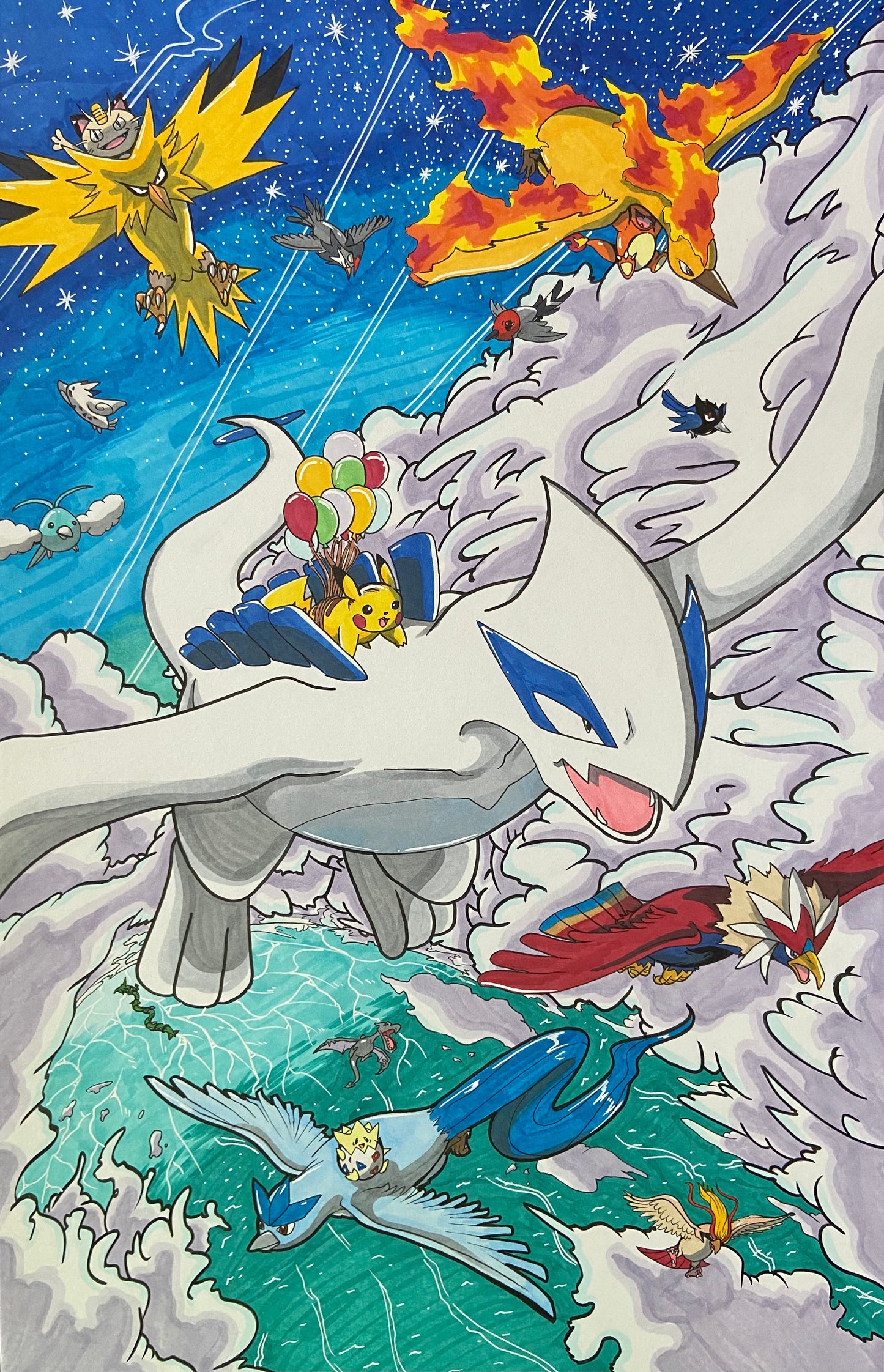 Lugia Sketch JordanDuellArt