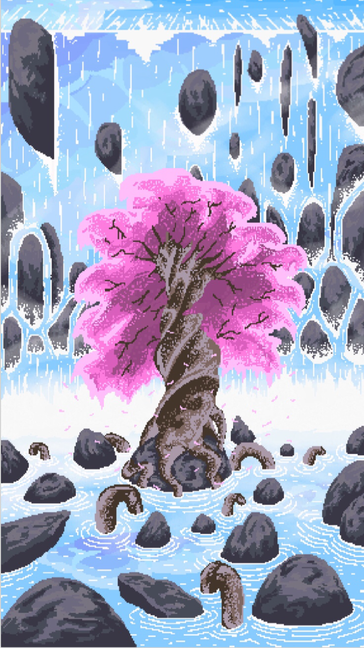 Sakura Falls JordanDuellArt