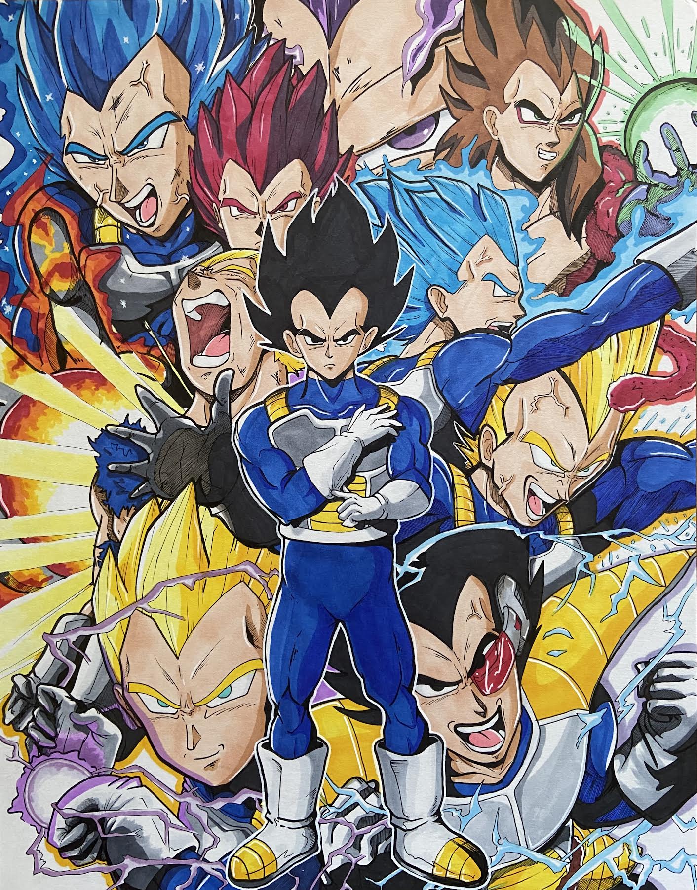 Vegeta Sketch JordanDuellArt