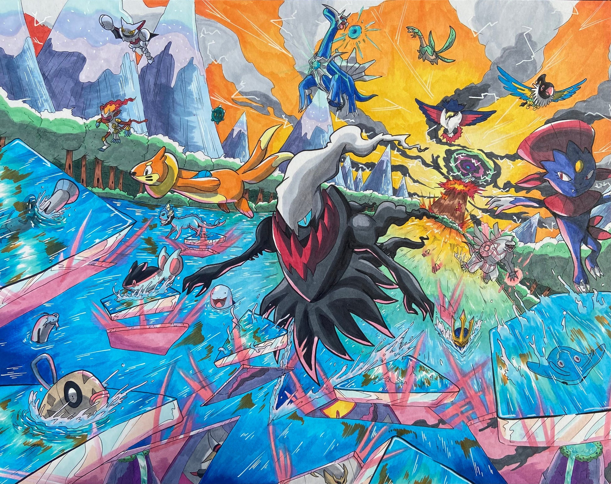 Darkrai sketch JordanDuellArt