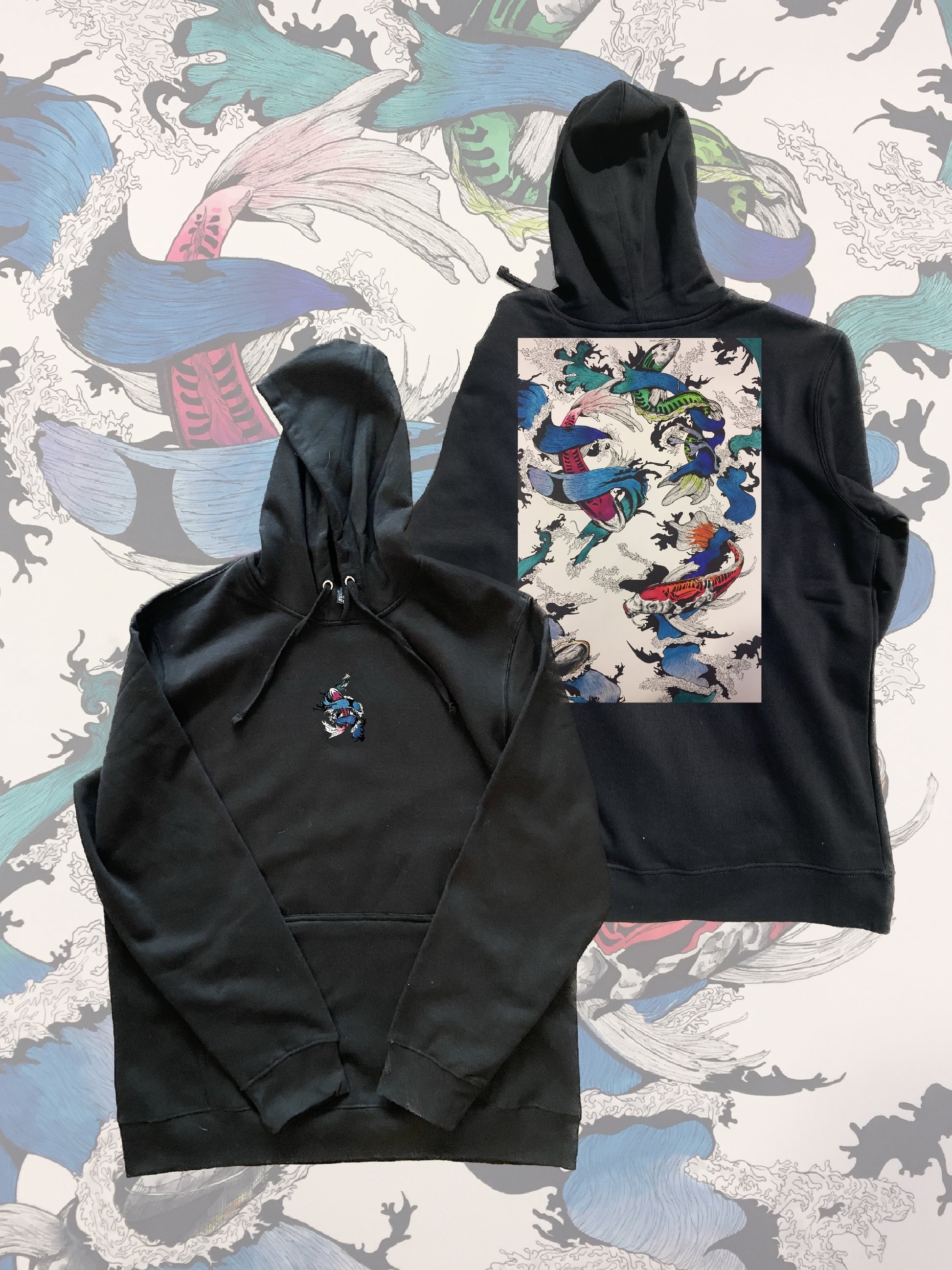 Fish hoodie preorder JordanDuellArt