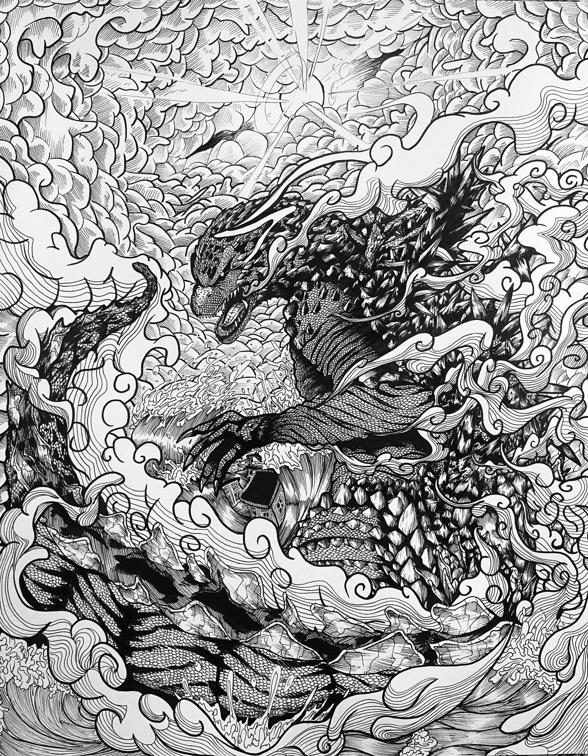 Godzilla sketch JordanDuellArt