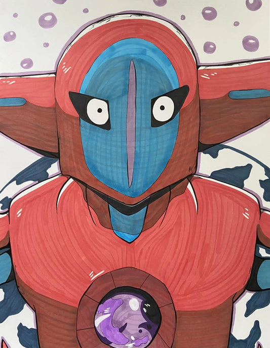 Deoxys Sketch JordanDuellArt