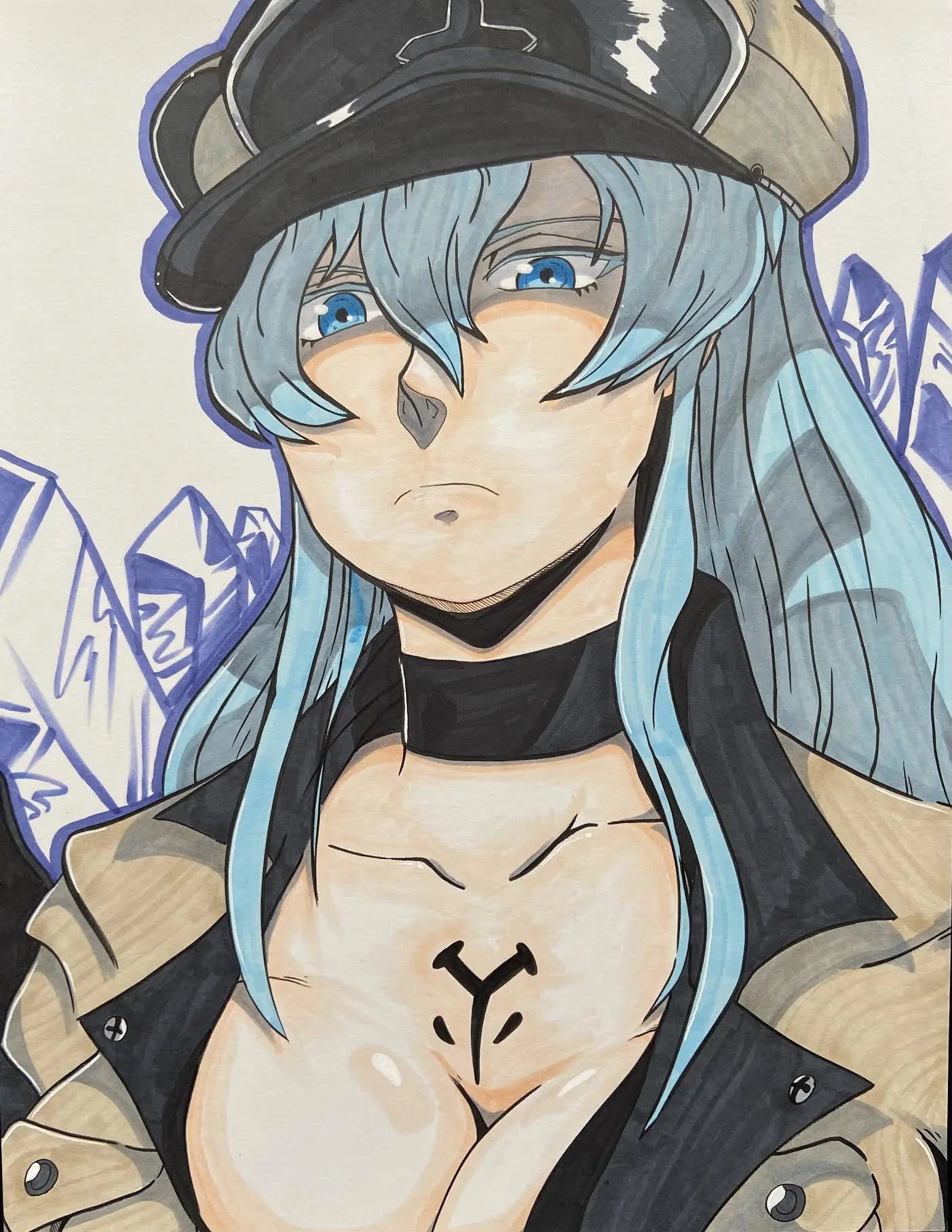 Esdeath Sketch JordanDuellArt