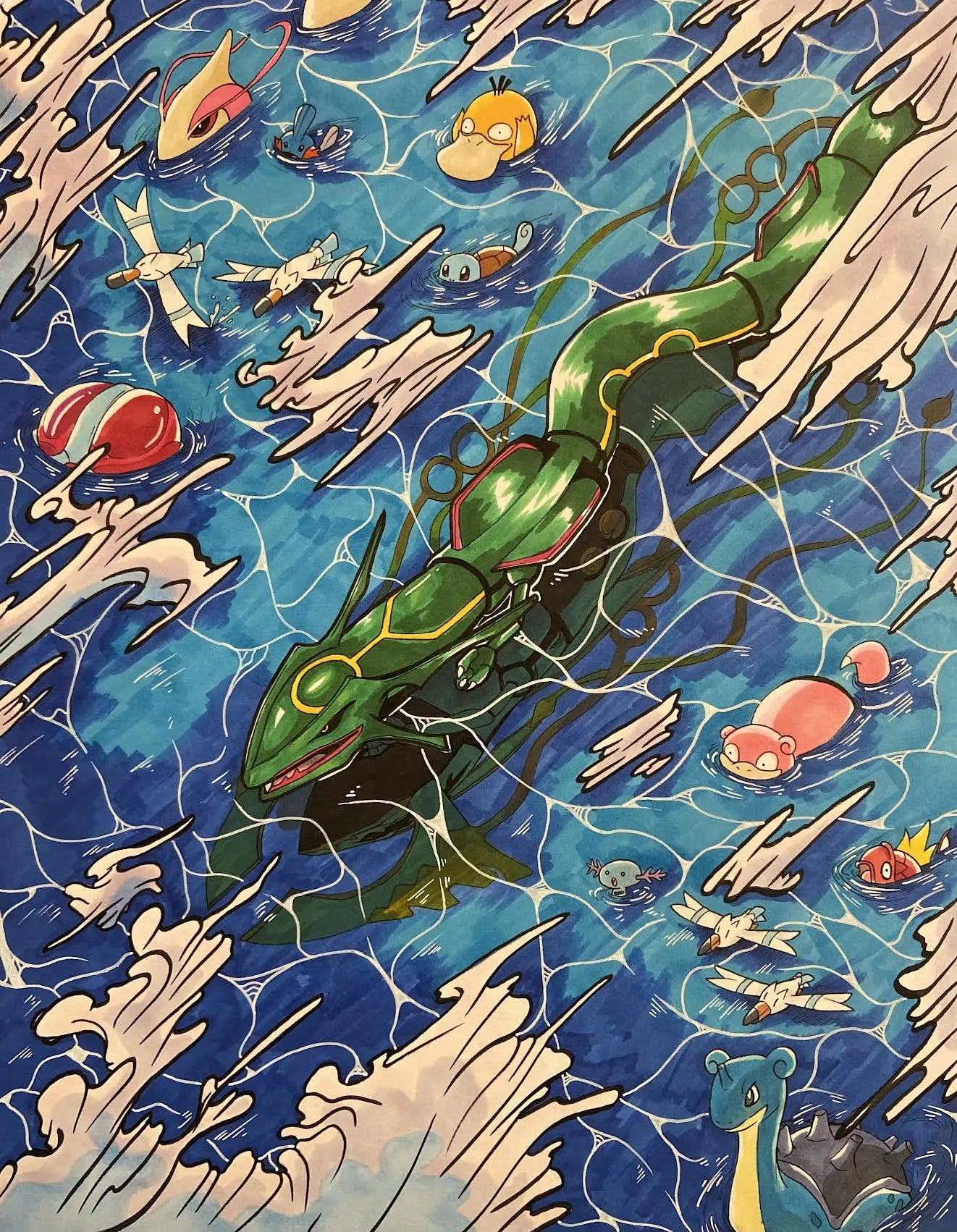 Rayquaza Sketch JordanDuellArt